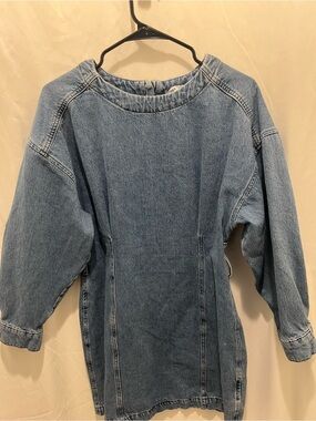 Zara Belted Denim Mini Dress